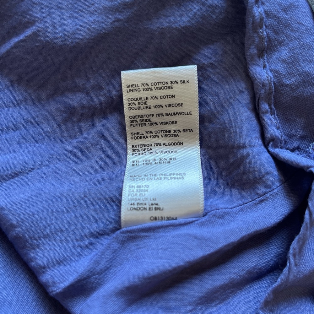 Anthropologie Maeve Blue Purple Ruffle Midi Dress SP - Picture 5 of 7